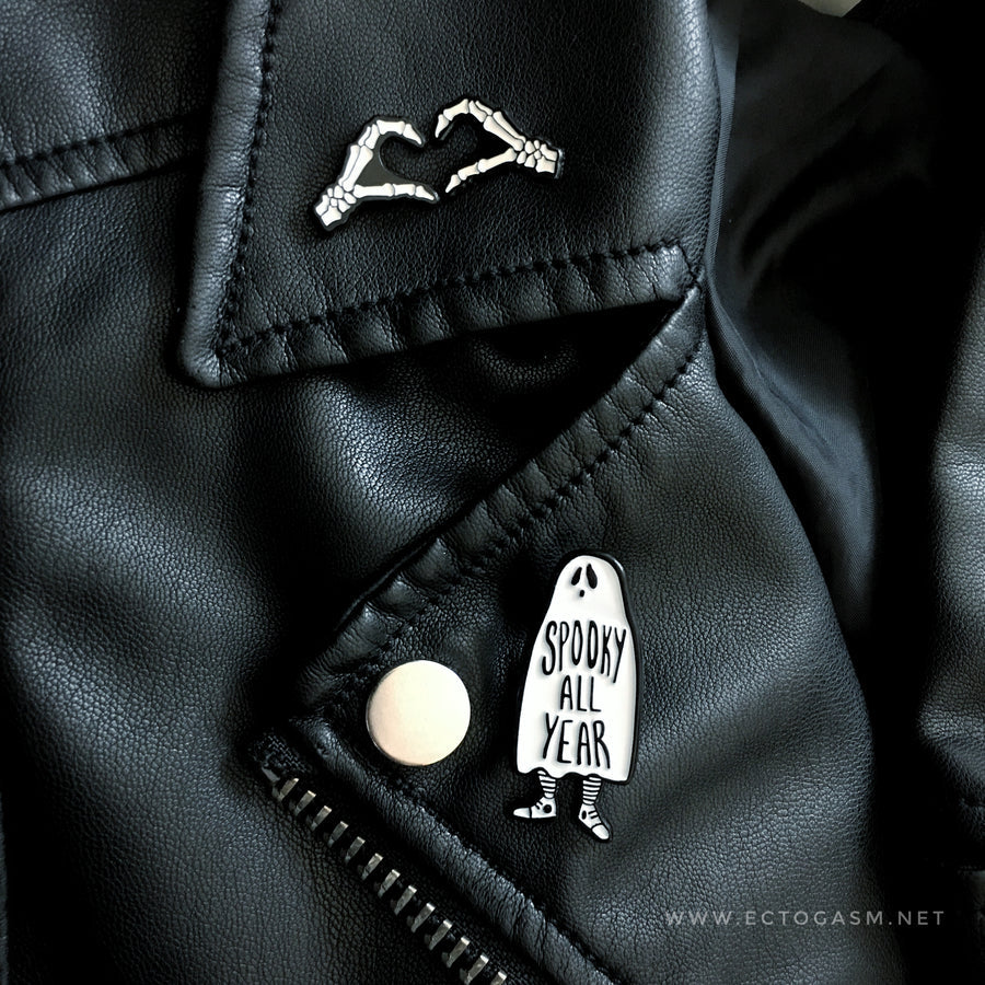 "Spooky All Year" Ghost Enamel Pin
