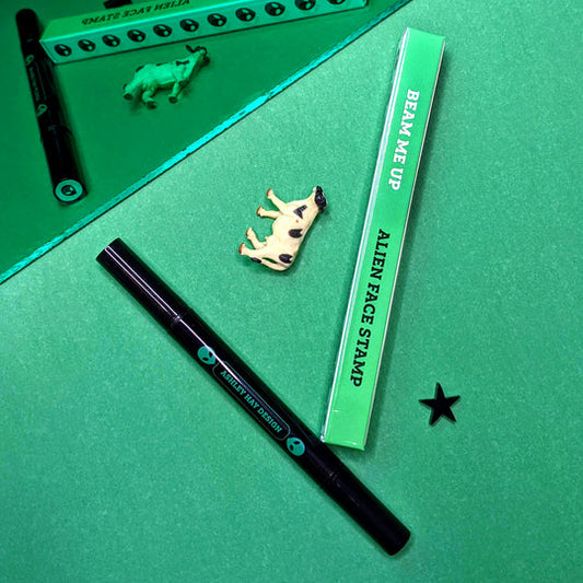 Alien Stamp and Eye Liner Makeup (Ashley Hay Design)