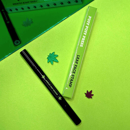 Leaf Stamp and Eye Liner Makeup (Ashley Hay Design)