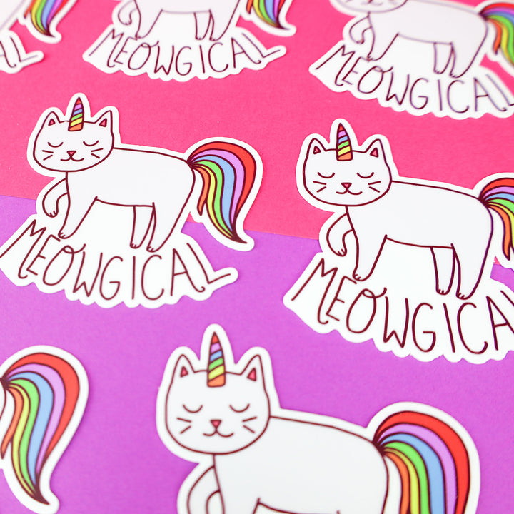 "Meowgical" Cat Vinyl Sticker (Turtle's Soup)