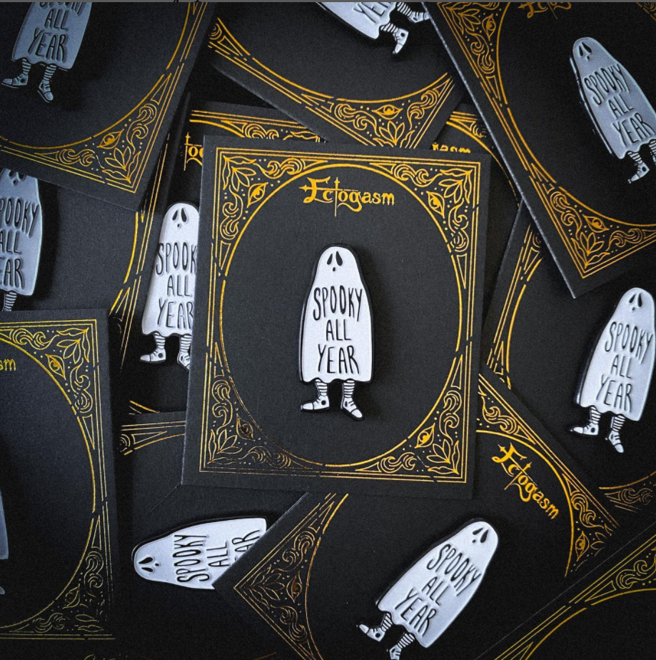 "Spooky All Year" Ghost Enamel Pin