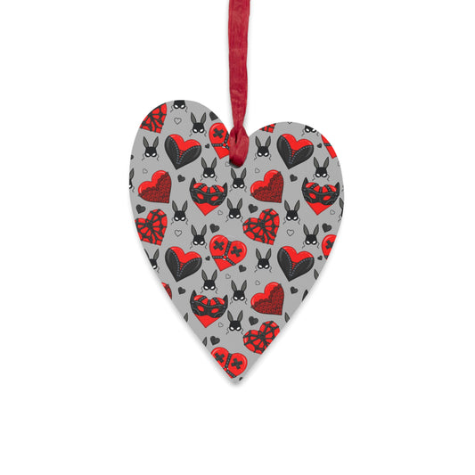 Kinky Valentine - Red And Black Wooden Ornament/Magnet