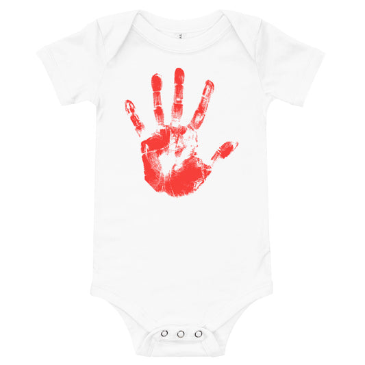 Bloody Hand Horror Baby Short Sleeve Onesie
