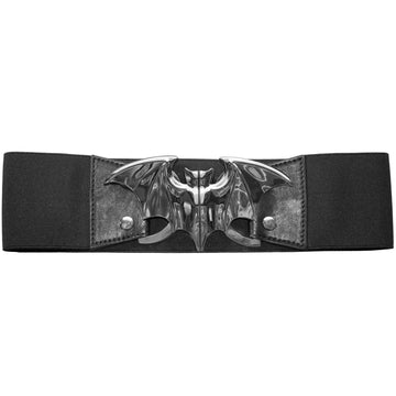 Silver Bat Elastic Waist Belt