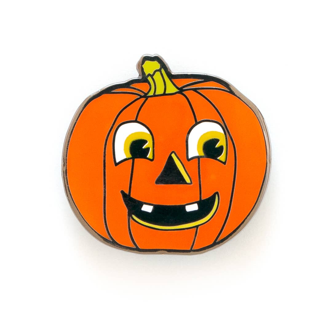 SUPER CLEARANCE Smarty Pants Paper - Orange Pumpkin Enamel Pin