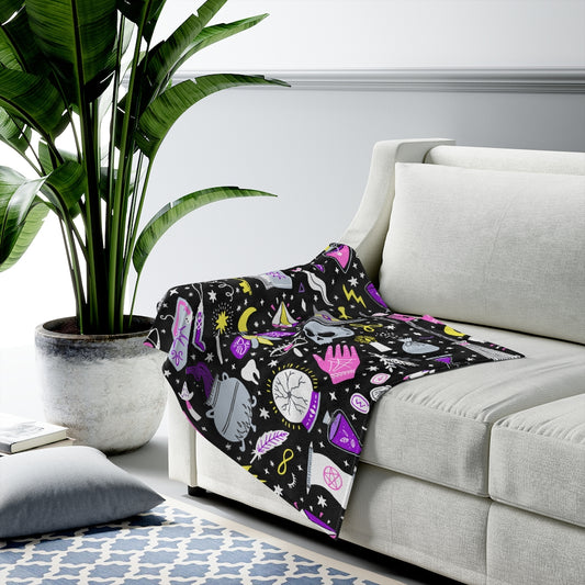 Witchcraft Velveteen Plush Blanket