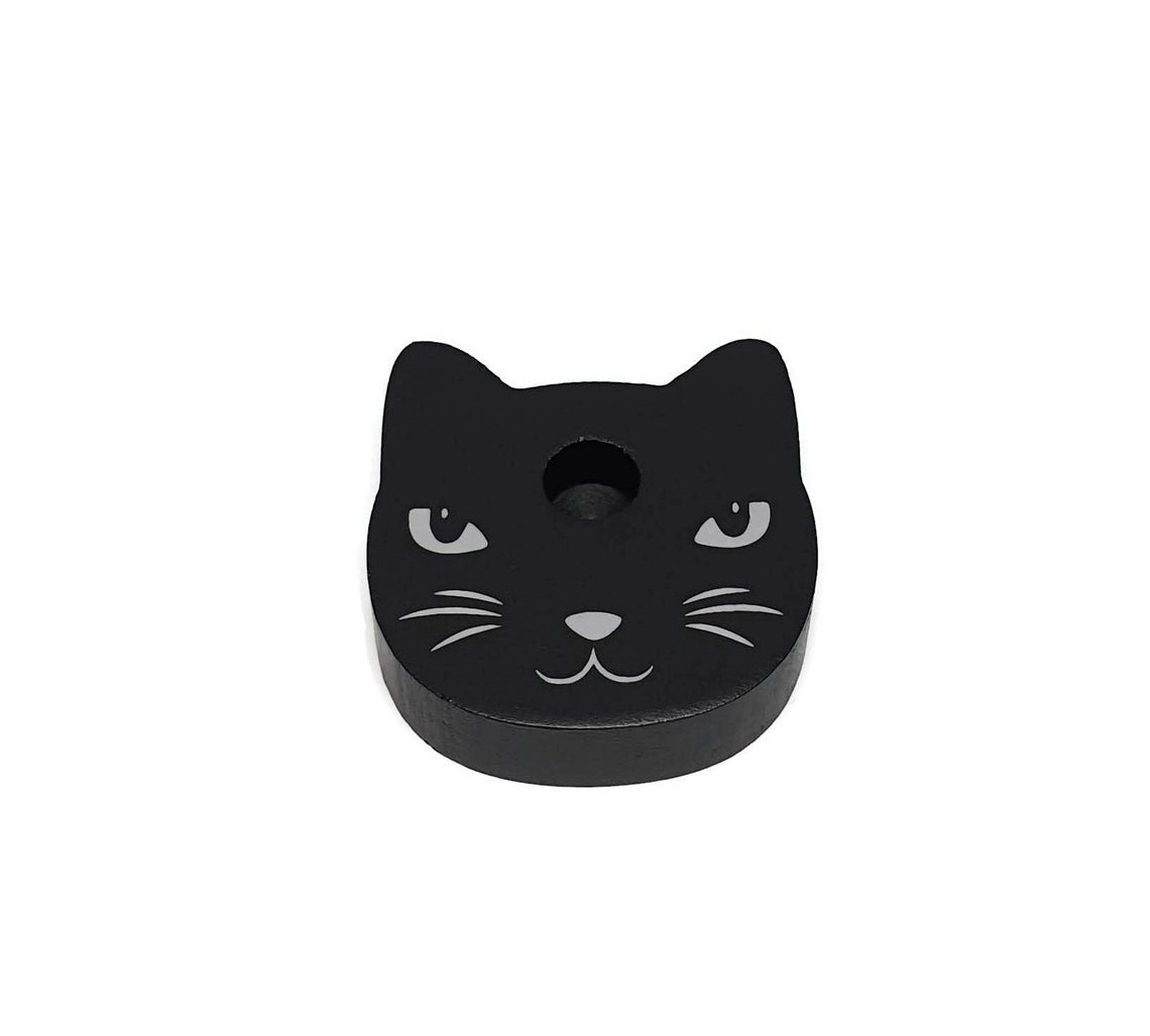 SUPER CLEARANCE Black Cat Spell Candle Holder