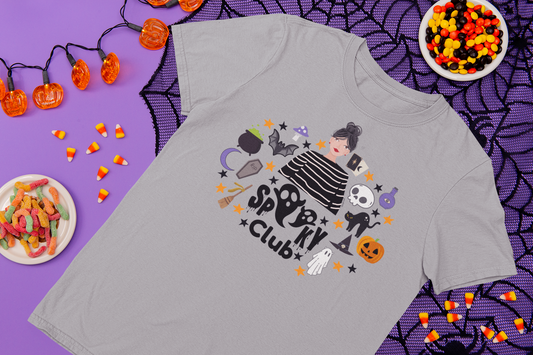 "Spooky Club" Print Tee - Unisex Shirt