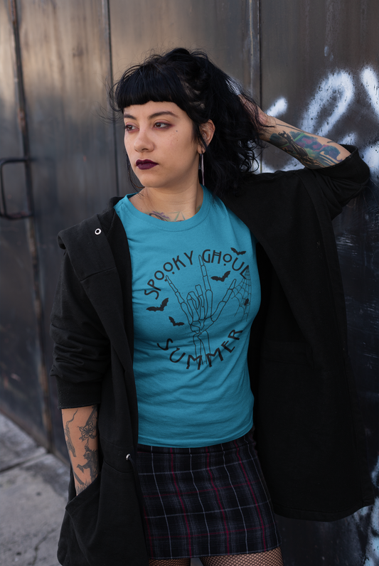 Spooky Ghoul Summer Spiderwebs And Bats Tee - Unisex Shirt