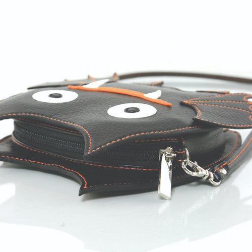 Black Baby Bat Crossbody Purse - Handbag