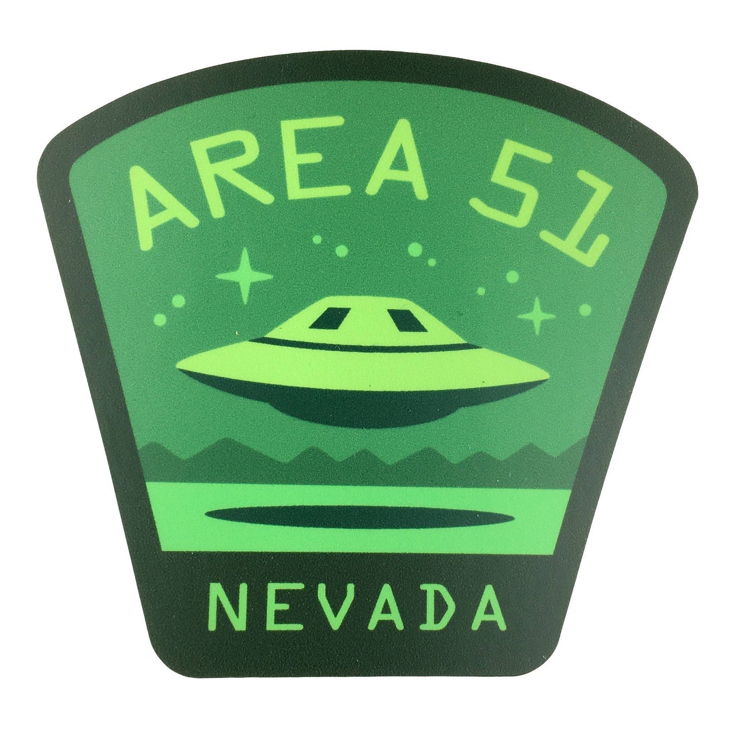Area 51, Nevada Ufo Travel Sticker (Monsterologist)