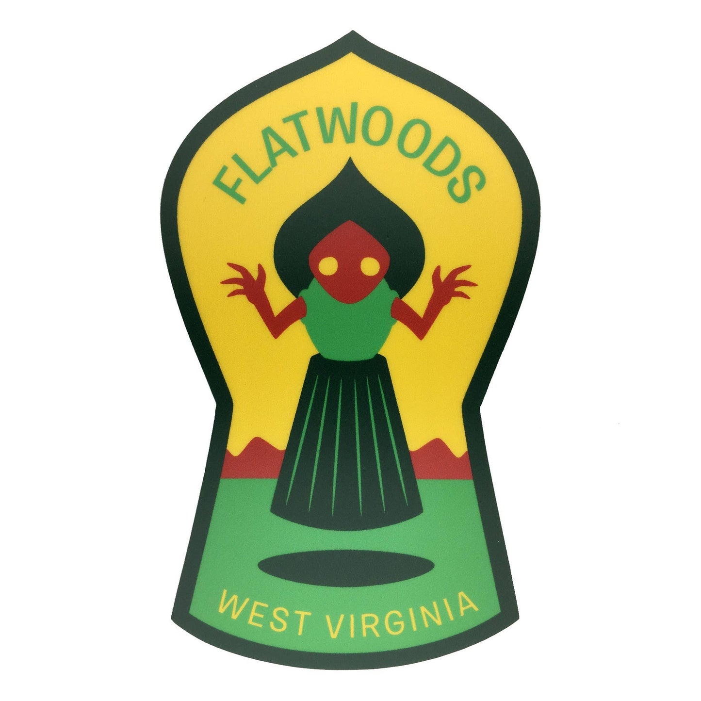 Flatwoods, West Virginia Travel Sticker (Monsterologist)