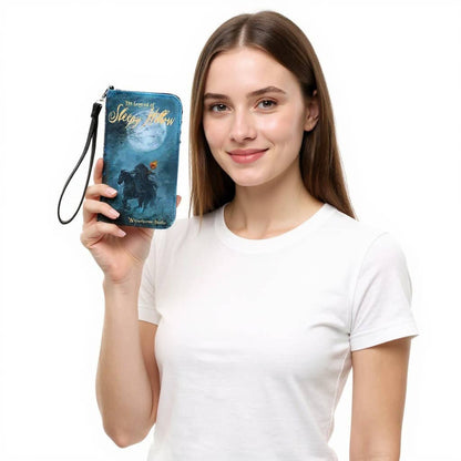 Legend of Sleepy Hollow Book Wallet, Gothic Literary Wallet with Wristlet, Dark Academia Halloween Wallet