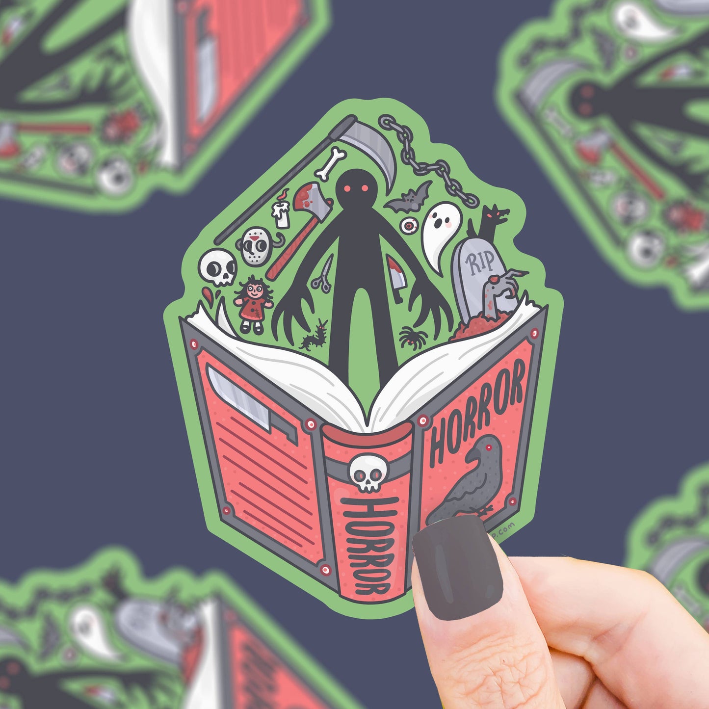 Horror Book Club Scary Bookish Vinyl Sticker (Turtle's Soup)