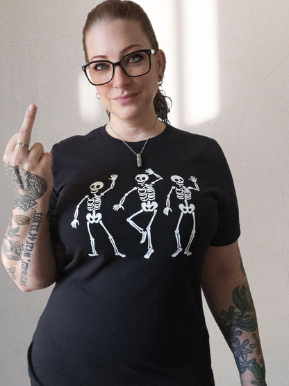 "F* Trump" Skeletons Tee Tee - Unisex Shirt Spooky Creepy Funny Comical Skulls