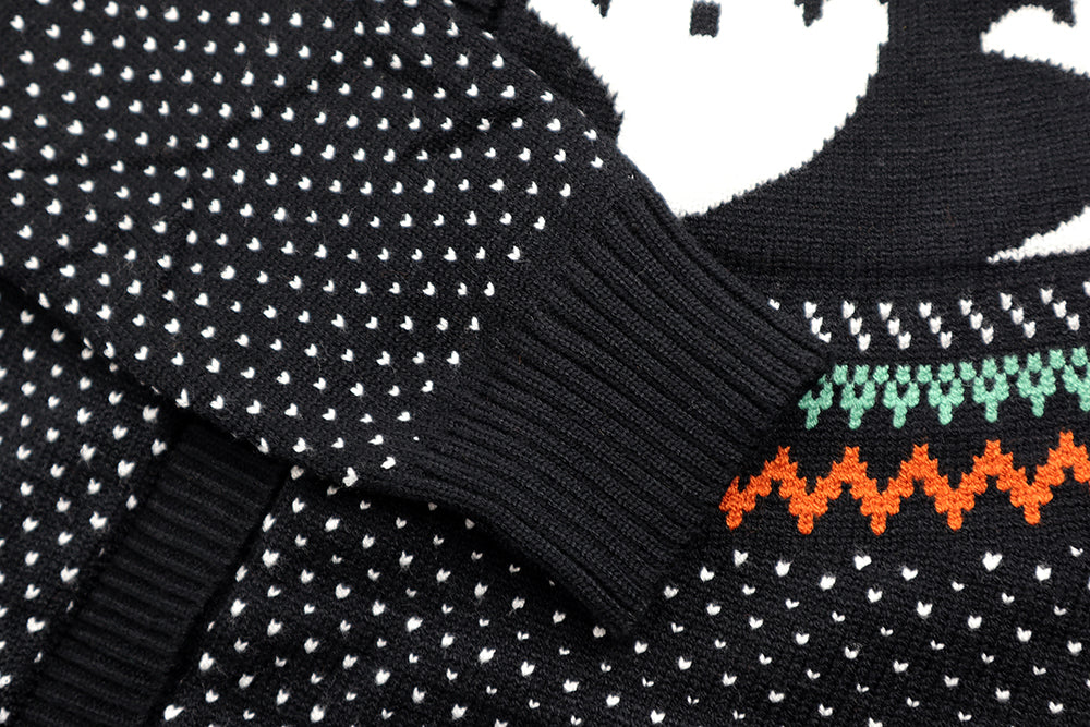 CLEARANCE Ghosts Cardigan Sweater (Orange or Black)