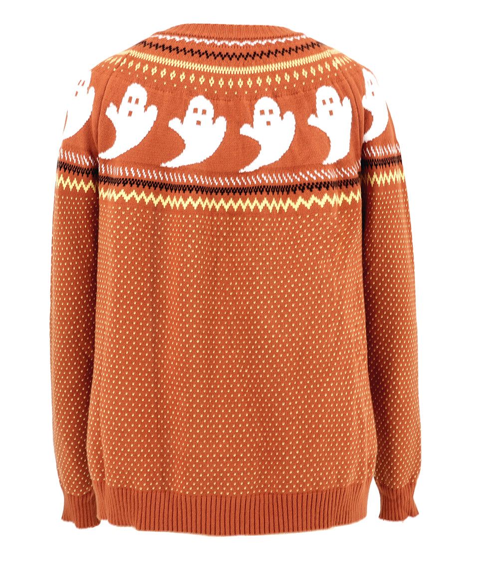 CLEARANCE Ghosts Cardigan Sweater (Orange or Black)