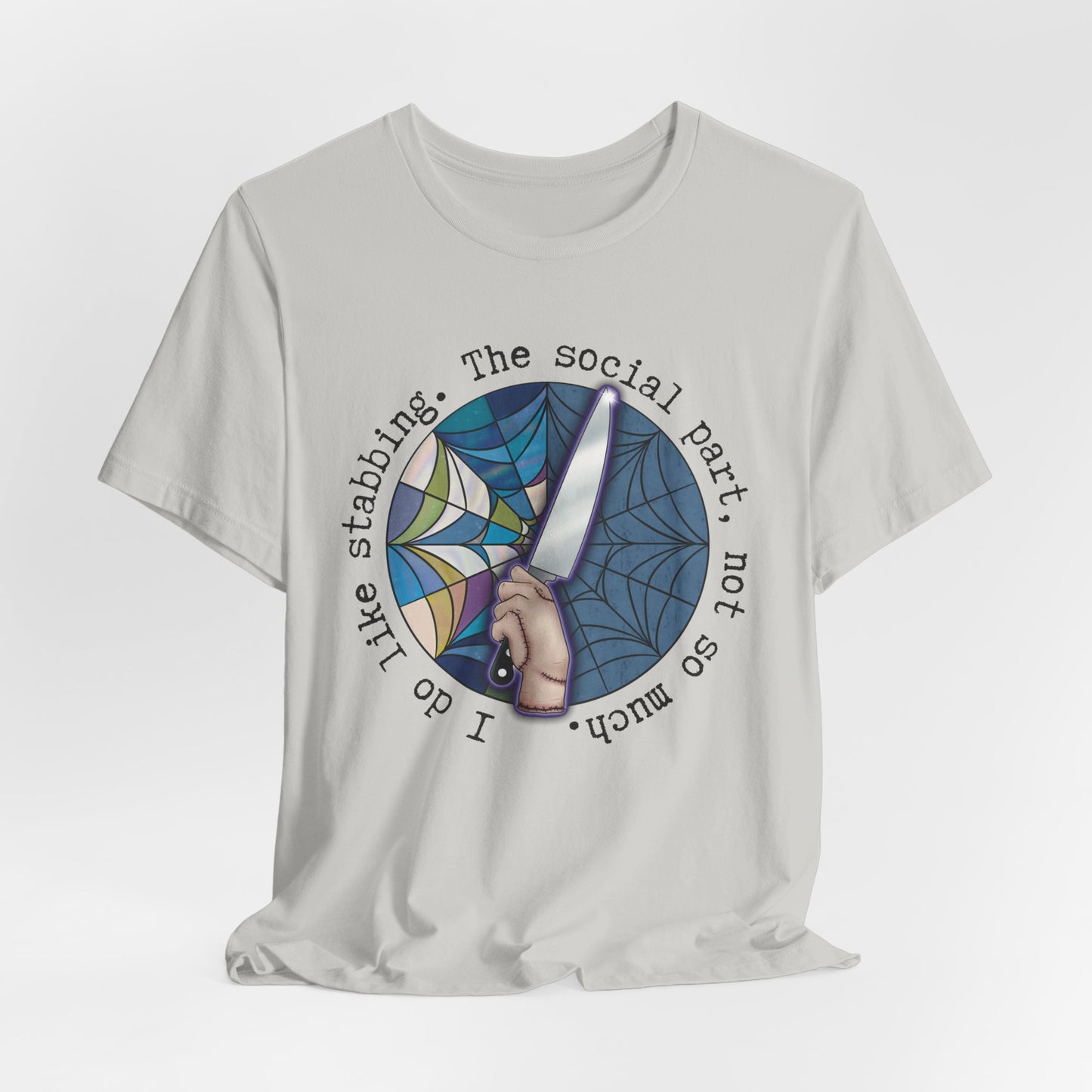 Wednesday Stabbing Thing Knife - Ophelia Hall Window Nevermore Addams Family Shirt -- Gothic Unisex Tee -