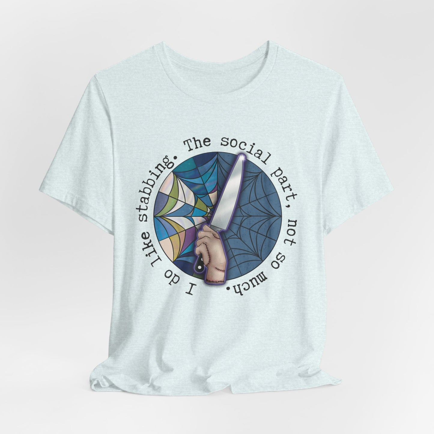 Wednesday Stabbing Thing Knife - Ophelia Hall Window Nevermore Addams Family Shirt -- Gothic Unisex Tee -