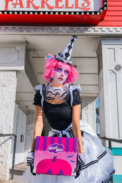 Circus Cookie Ghost Convertible Bag - White Vegan Leather Ghost Purse with Rainbow Sprinkles (Spooky Nostalgia Edition)