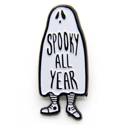 Spooky All Year Ghost Enamel Pin for Halloween (Ectogasm)