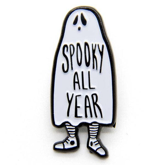 Spooky All Year Ghost Enamel Pin for Halloween (Ectogasm)