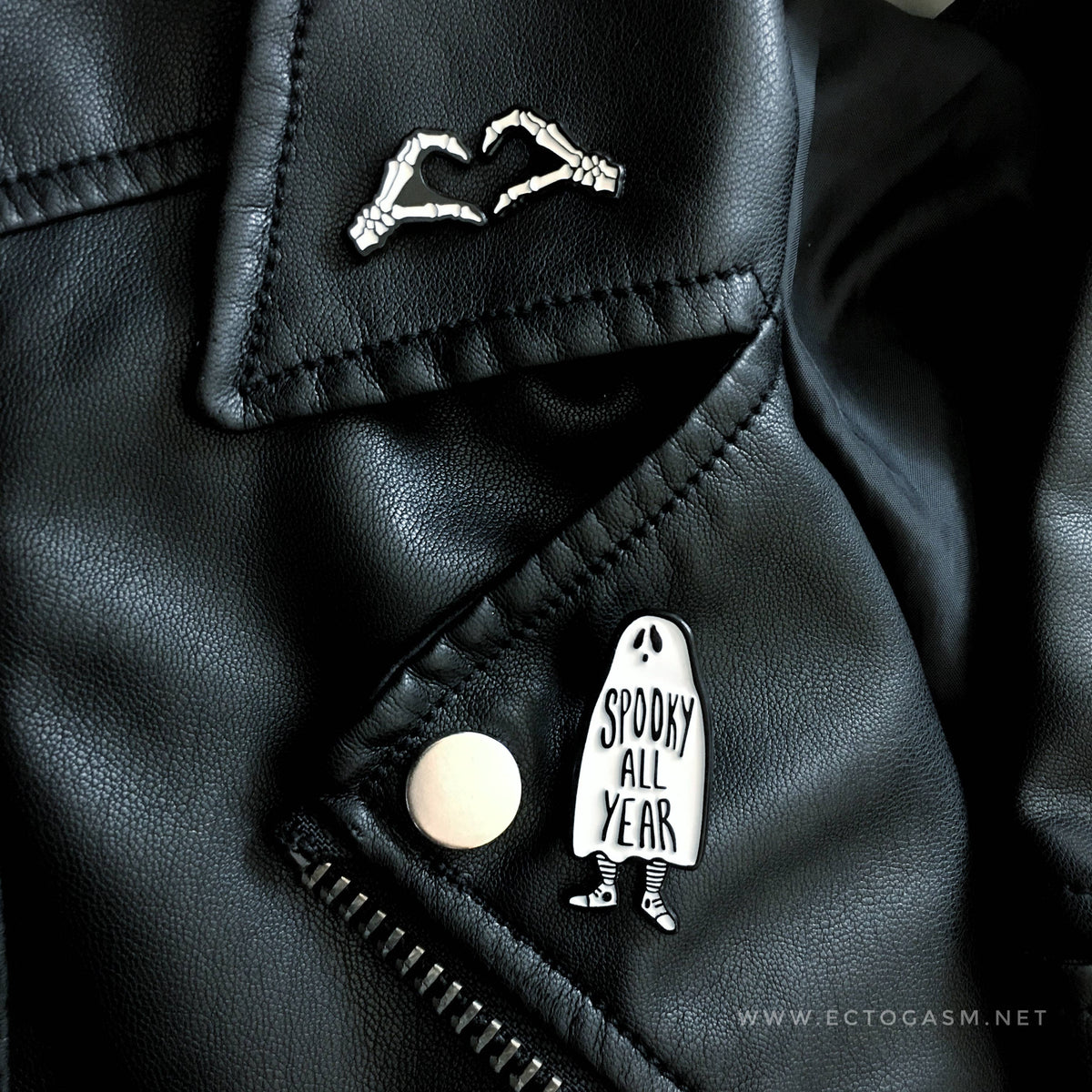 Spooky All Year Ghost Enamel Pin for Halloween (Ectogasm)