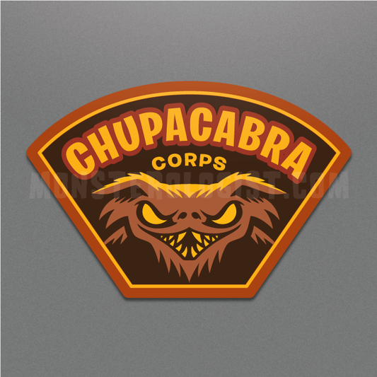 Chupacabra Corps Military Insignia Cryptozoology Vinyl Sticker (Monsterologist)