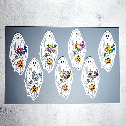 Spooky Ghost Pride Flag Sticker