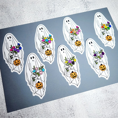 Spooky Ghost Pride Flag Sticker
