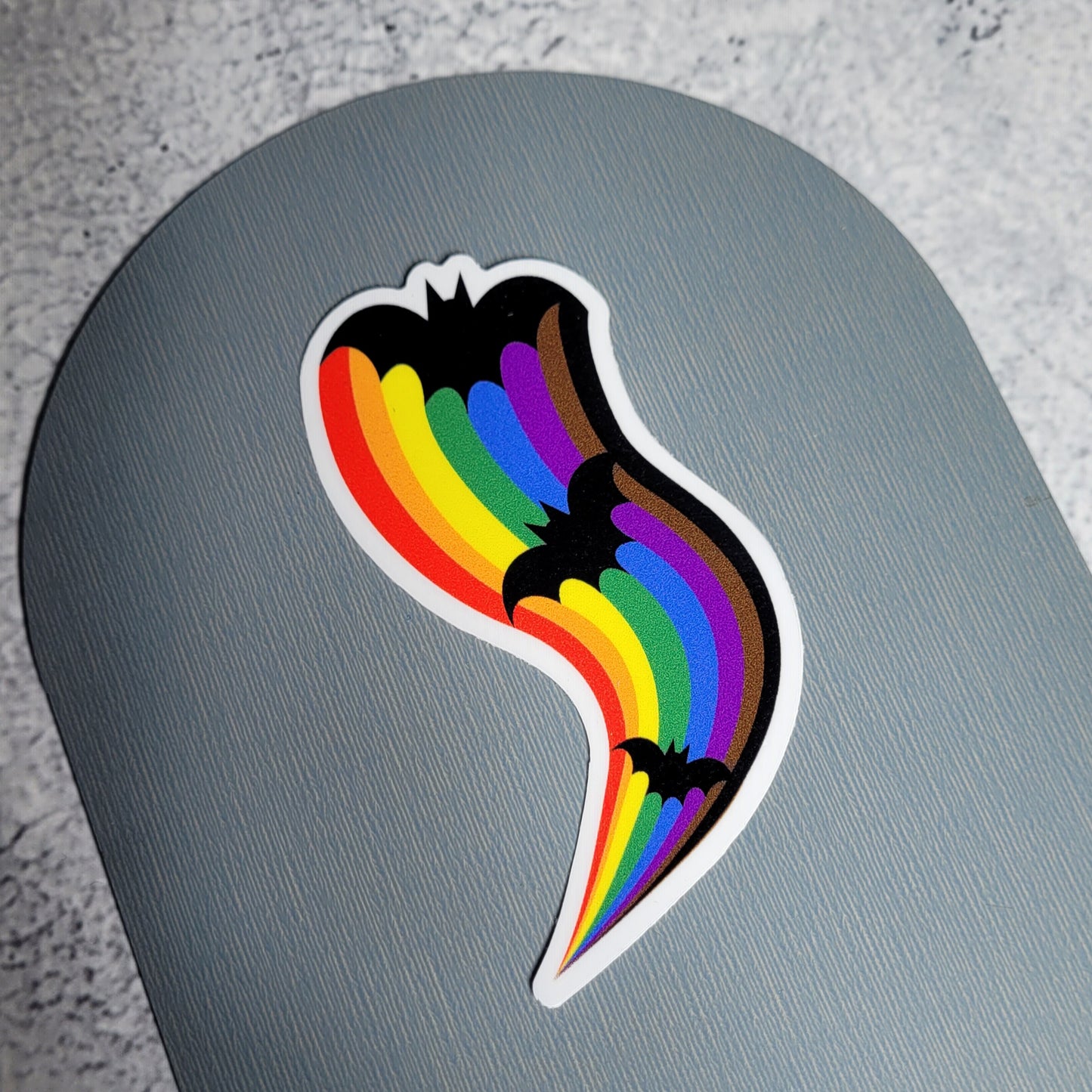 Spooky Bats Rainbow Pride Sticker