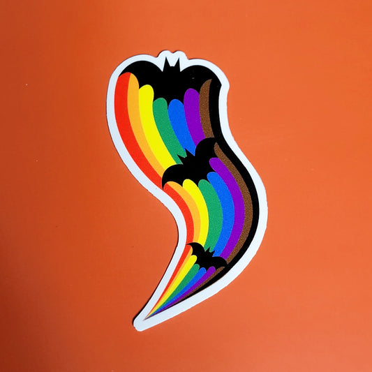 Spooky Bats Rainbow Pride Sticker