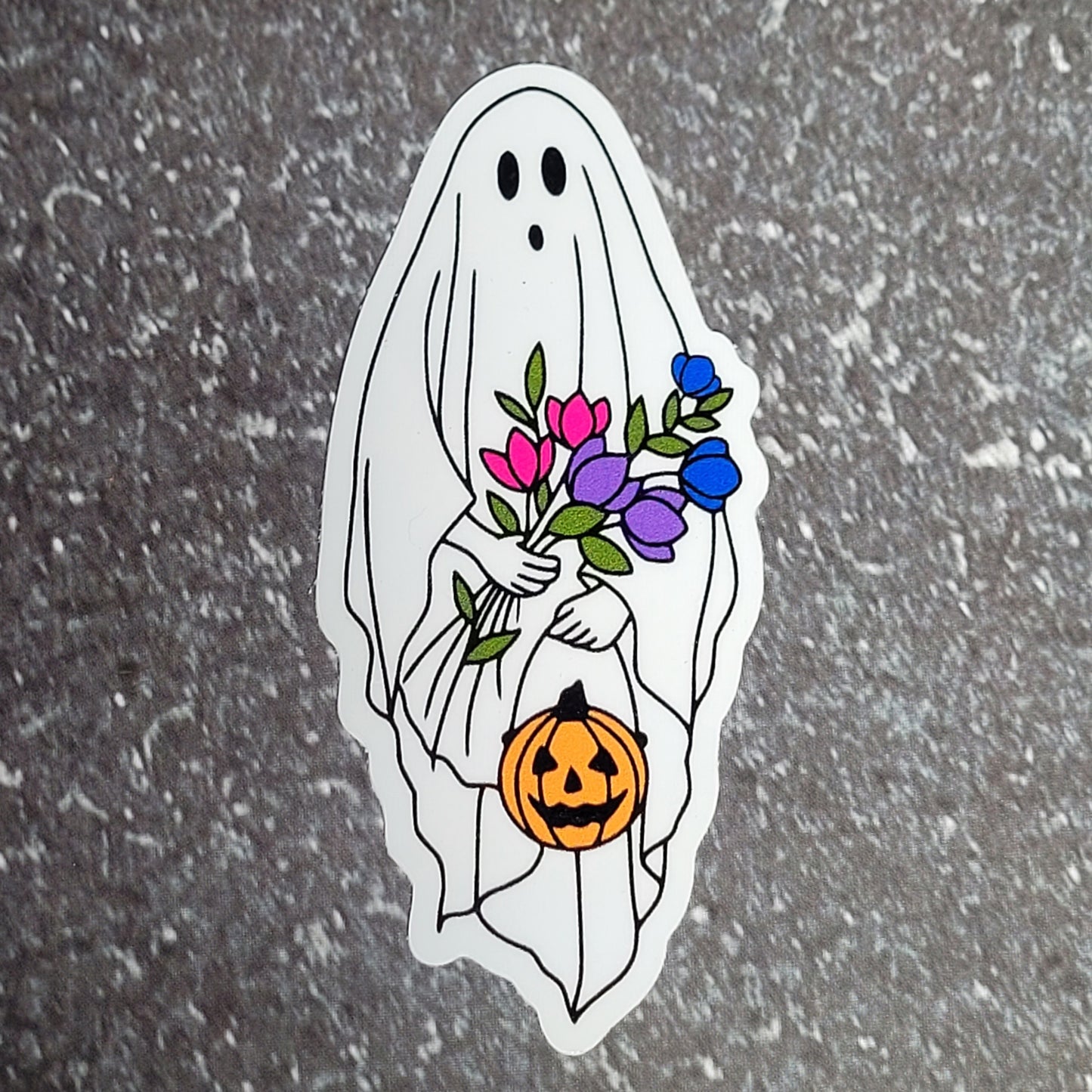 Spooky Ghost Pride Flag Sticker