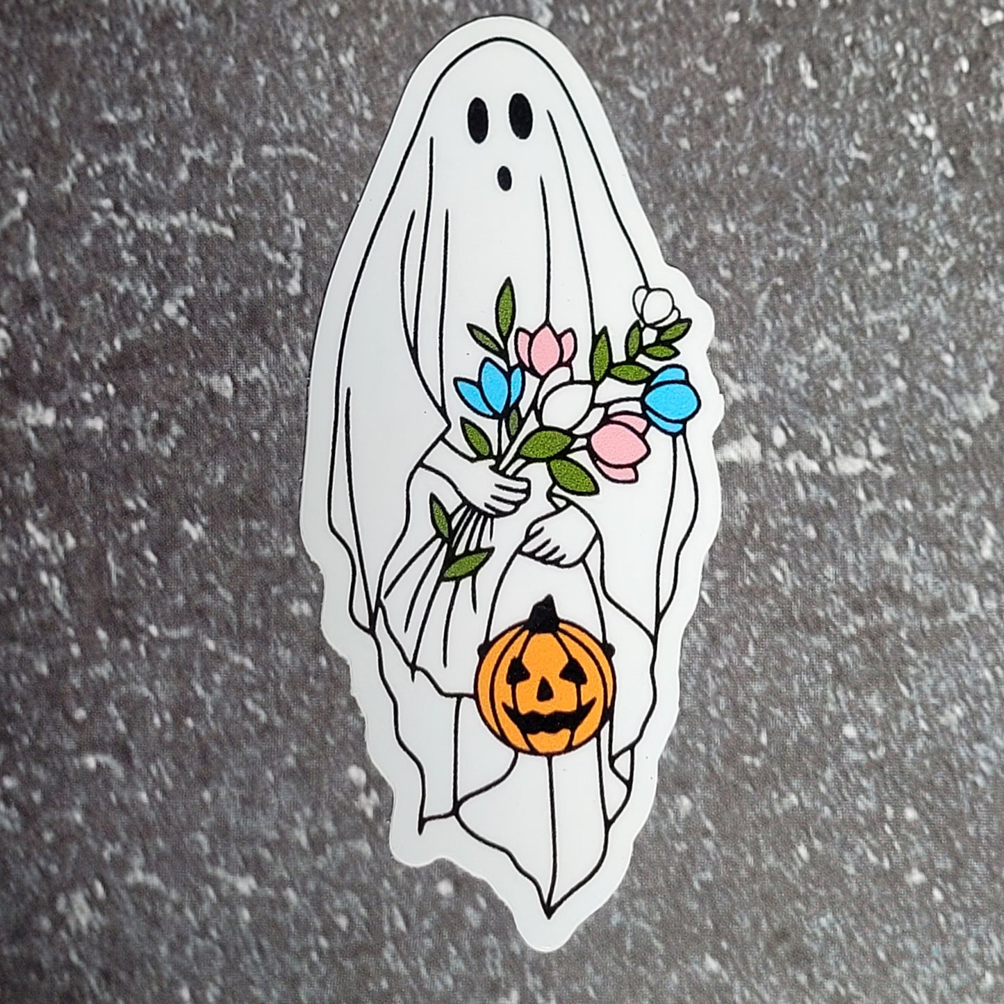 Spooky Ghost Pride Flag Sticker