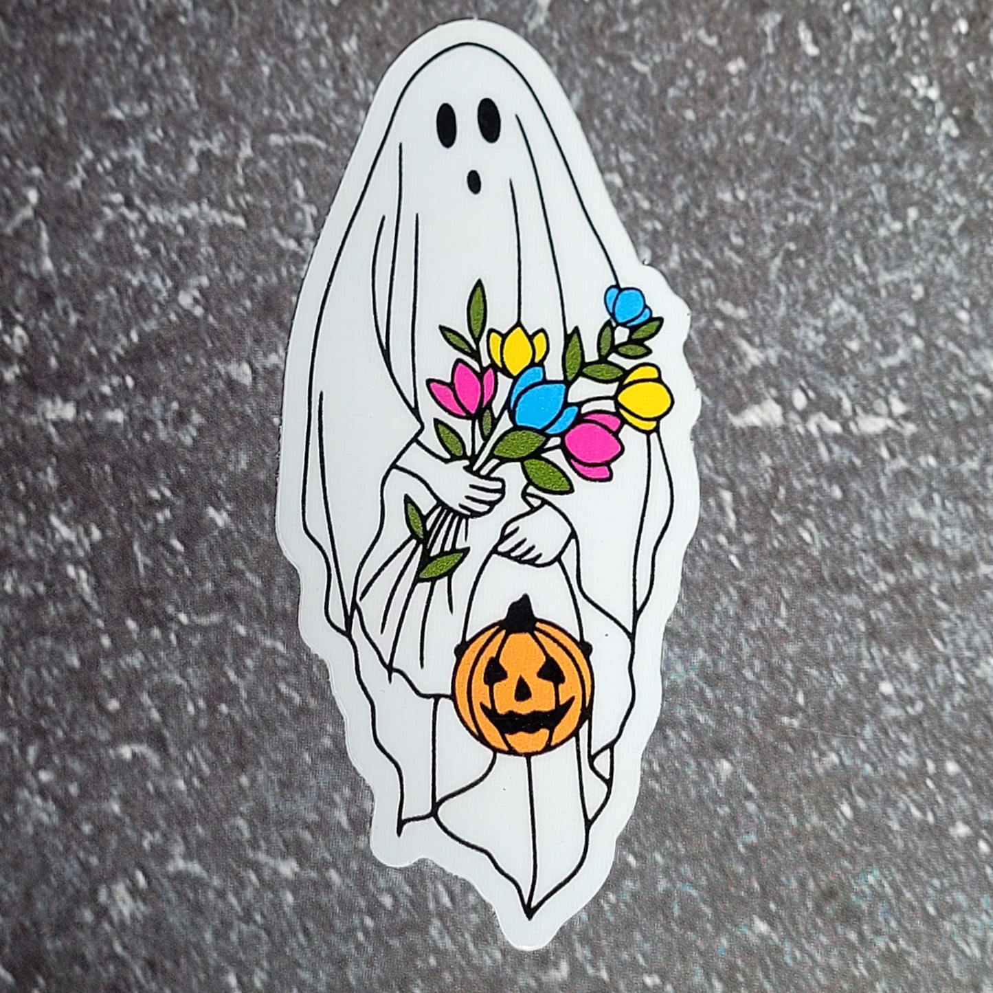 Spooky Ghost Pride Flag Sticker