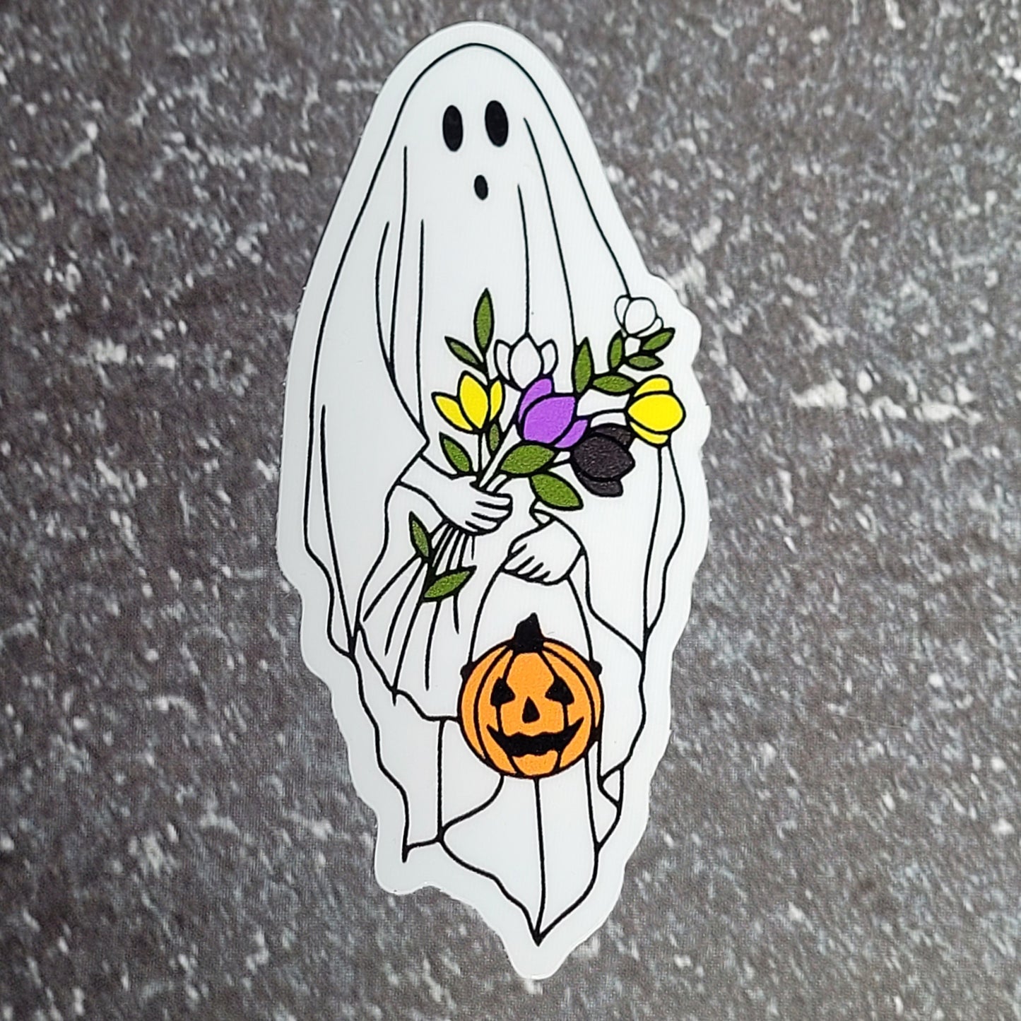 Spooky Ghost Pride Flag Sticker