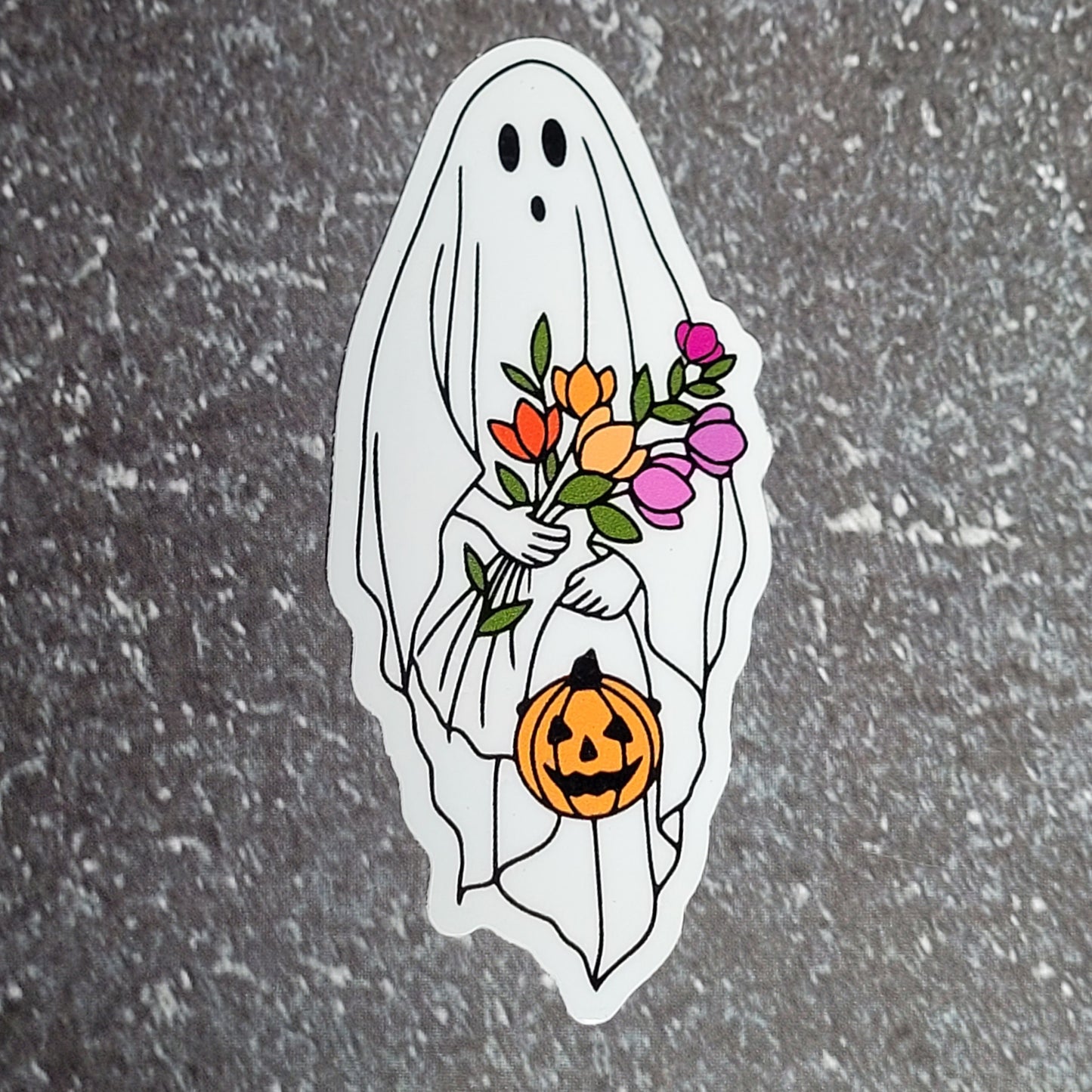 Spooky Ghost Pride Flag Sticker
