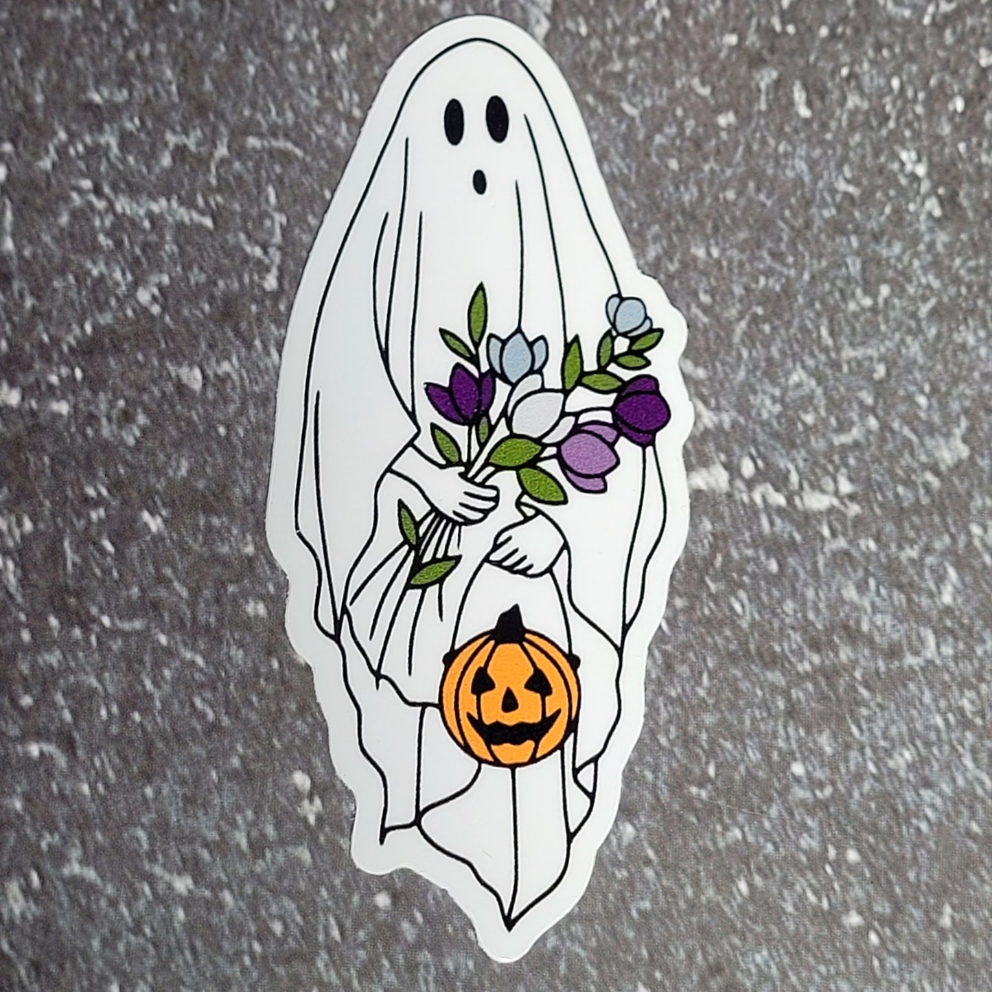 Spooky Ghost Pride Flag Sticker