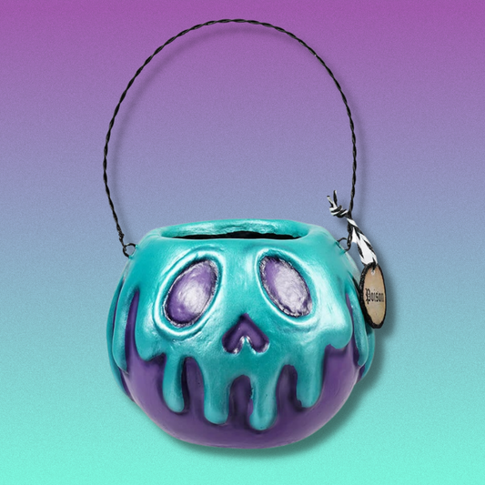Small Purple Apple with Turquoise Poison Polyresin Bucket (Charmed Confections)
