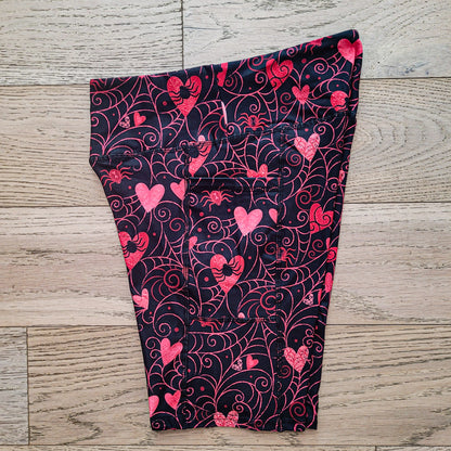 Web of Love (Johanna Parker Exclusive) Pocket Biker Shorts - High-quality Handcrafted Vibrant Bike Shorts
