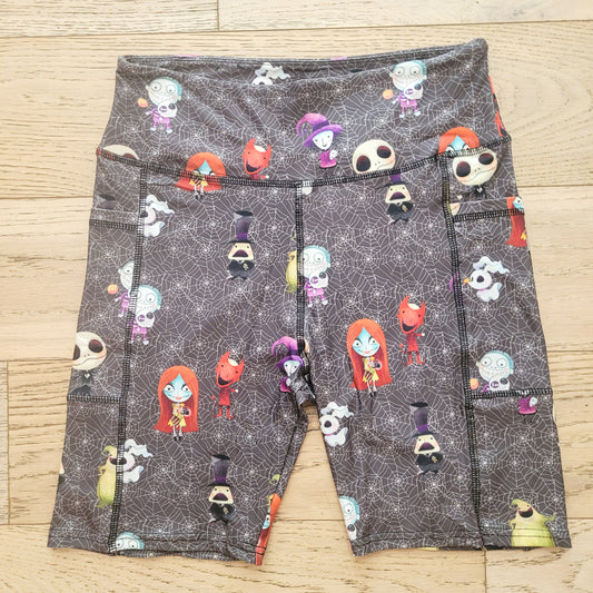 Halloweenie Town (Exclusive) Pocket Biker Shorts - High-quality Handcrafted Vibrant Bike Shorts
