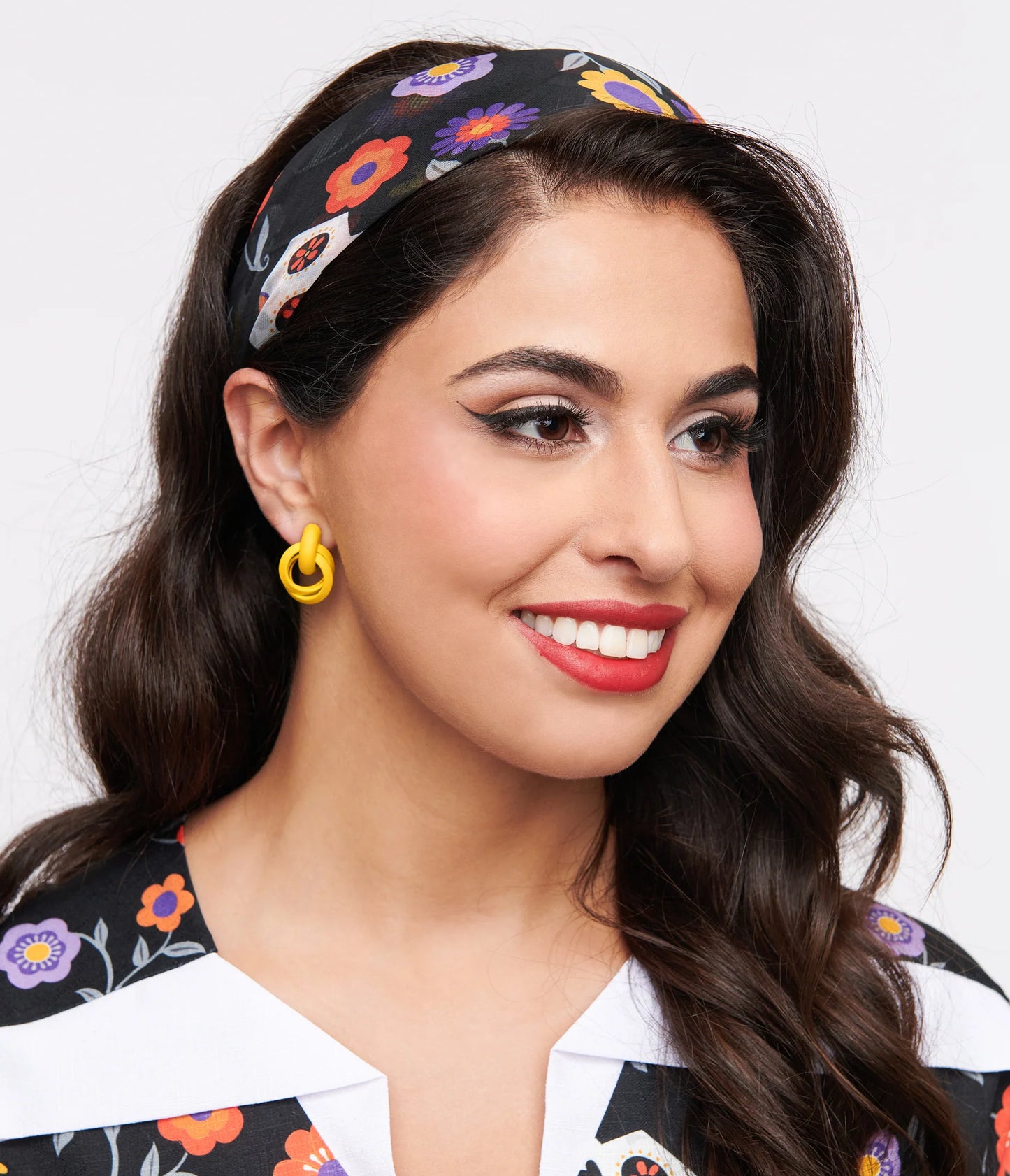 Halloween Printed Hair Scarves - Universal Monsters, Floral Pumpkins, Day of The Dead (Unique Vintage)