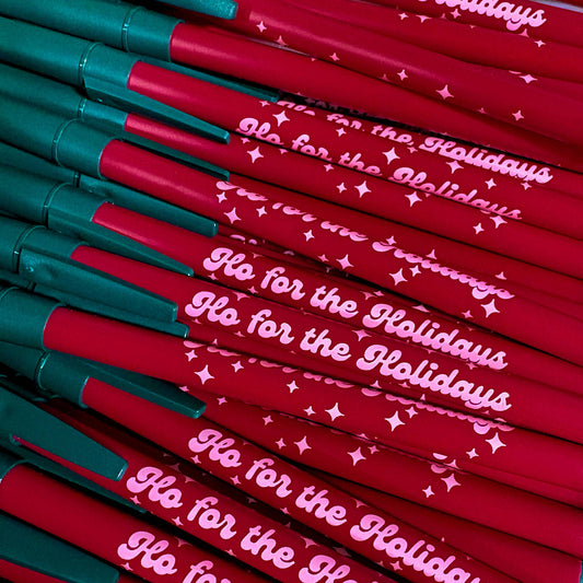 "Ho For The Holidays" Christmas Theme Ballpoint Pen (Krystan Saint Cat)
