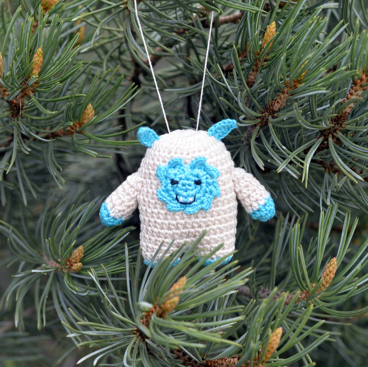 Crochet Bigfoot or Yeti Ornaments