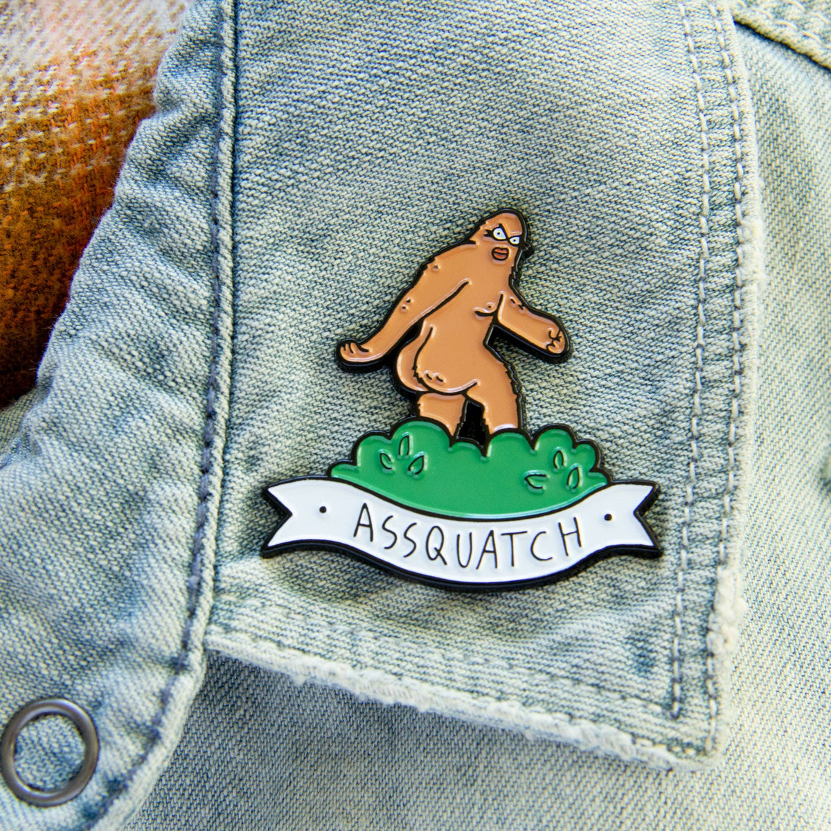 "Assquatch" Big Booty Sasquatch Funny Enamel Pin (Ectogasm)