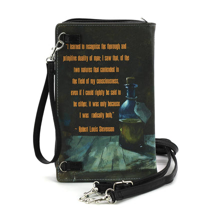 Dr Jekyll and Mr Hyde Book Clutch Bag, Gothic Literary Purse, Dark Academia Book Style Crossbody Clutch