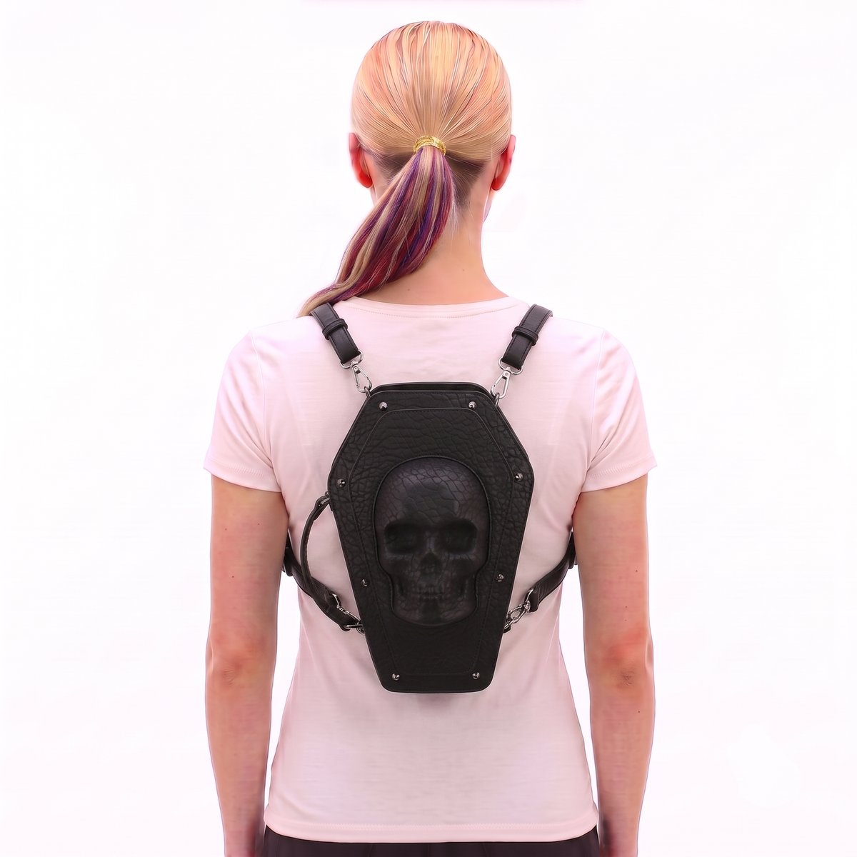 Protruded Skull Coffin Bag