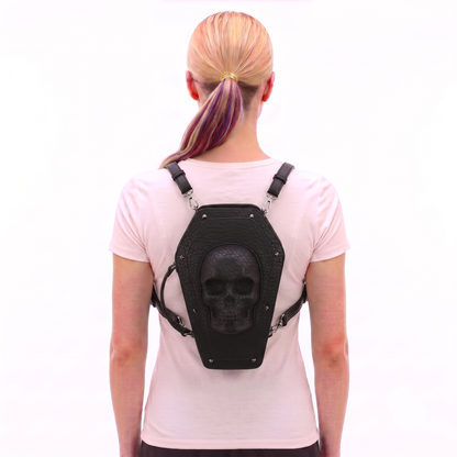 Protruded Skull Coffin Bag