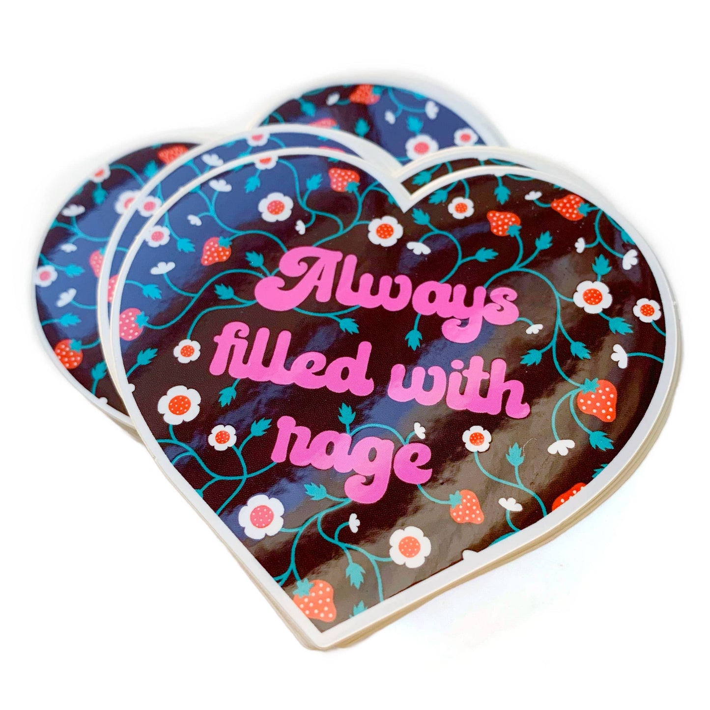 Always Filled With Rage Vinyl Sticker (Krystan Saint Cat)