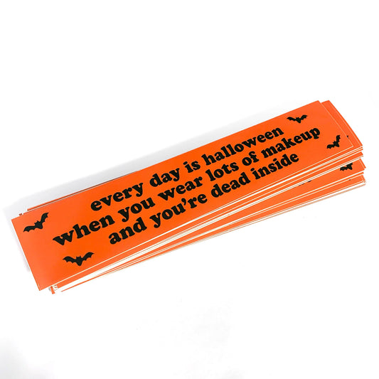 "Every Day Is Halloween" Vinyl Sticker (Krystan Saint Cat)